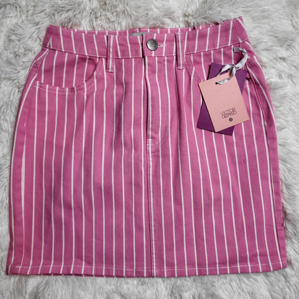 Target Victor Glemaud Pink Stripe Skirt